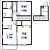 ルミエール北脇Ⅱの間取り画像