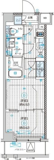 GENOVIA世田谷砧Ⅱの間取り画像