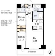 メイクスアート五反野の間取り画像