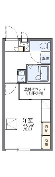 レオパレスハートフルの間取り画像