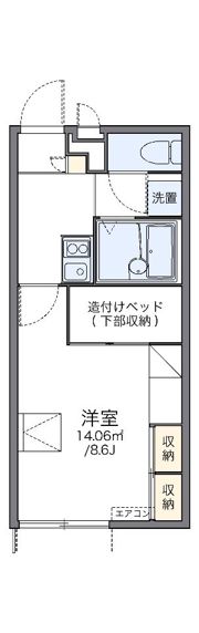 レオパレスボヌール塩屋の間取り画像