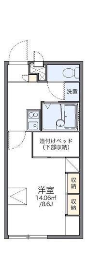 レオパレスサニーハイツの間取り画像