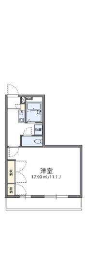 レオパレス飾西の間取り画像