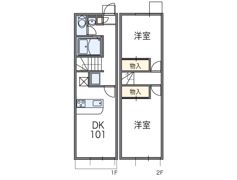 レオパレスラダックCの間取り画像