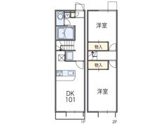 レオパレスラダックBの間取り画像