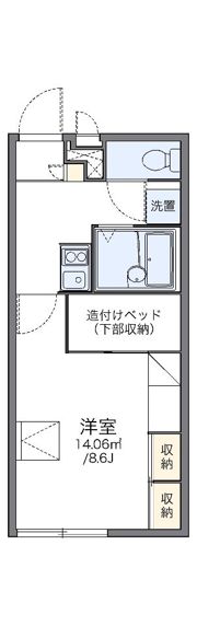レオパレス多聞三ツ池の間取り画像