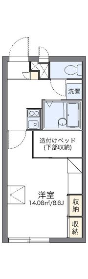 レオパレスくらのまちの間取り画像