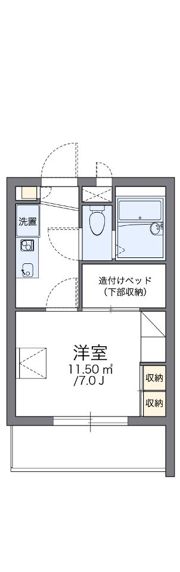 レオパレスサンオークスの間取り画像