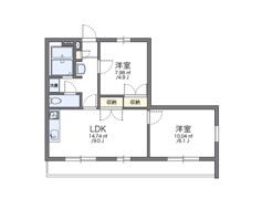 レオパレス翼Ⅳの間取り画像