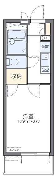 レオパレスアズール新都心の間取り画像