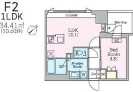 クレストコート旗の台の間取り画像