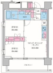 レジディア品川シーサイドの間取り画像