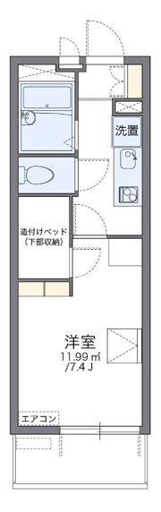 レオパレスエムエムワンの間取り画像