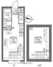 COCOCUBE鵜の木の間取り画像