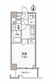 シーズンフラッツ両国サウスの間取り画像