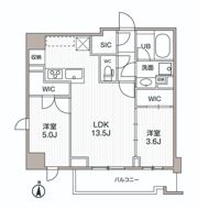 シーズンフラッツ両国サウスの間取り画像