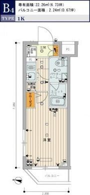 スカイコート蒲田EASTの間取り画像