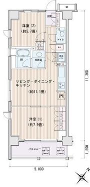 エスティメゾン豊洲レジデンスEの間取り画像