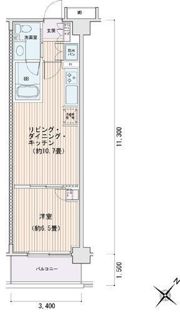 エスティメゾン豊洲レジデンスEの間取り画像