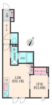 (新築)上尾市谷津二丁目アパートの間取り画像