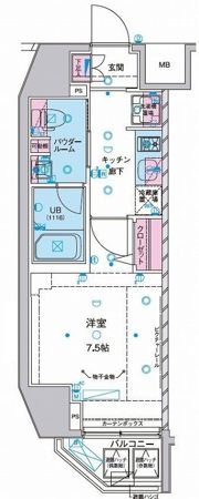 ジェノヴィア麻布十番グリーンヴェールの間取り画像