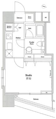 ファーストリアルタワー新宿の間取り画像