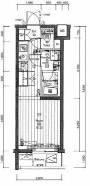 PREMIUM CUBE 不動前の間取り画像