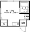 花咲荘1Rの間取り画像