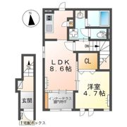葩コーポの間取り画像