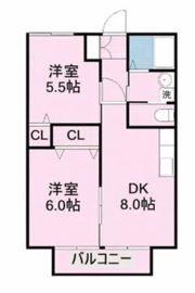 ファミール檍B棟の間取り画像