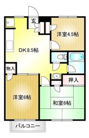 グリーンタウン神木B棟の間取り画像