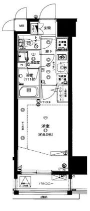 ハーモニーレジデンス錦糸町＃001の間取り画像