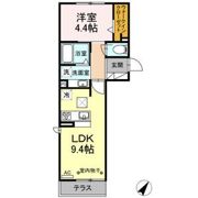 ドルチェ南八幡 Aの間取り画像