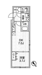 ウェルスクエアイズム武蔵小山Ⅱの間取り画像