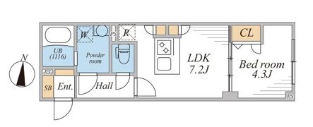 LEGALAND幡ヶ谷Southの間取り画像