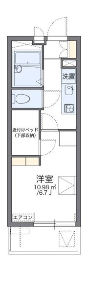 レオパレスターナーⅢの間取り画像