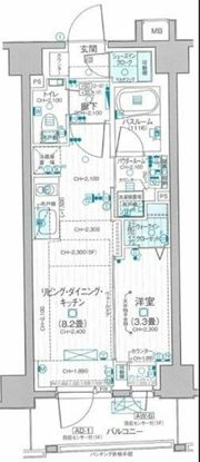 中野区新井1丁目 貸マンションの間取り画像