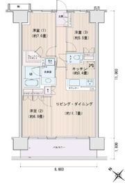 エスティメゾン豊洲レジデンスAの間取り画像