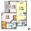D crest中原の間取り画像