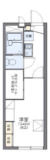 レオパレスオレンジ ジェリィの間取り画像