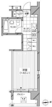 カスタリア麻布十番七面坂の間取り画像