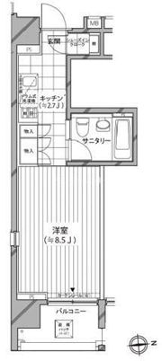 カスタリア麻布十番七面坂の間取り画像