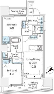 ミレアコート銀座プレミアの間取り画像