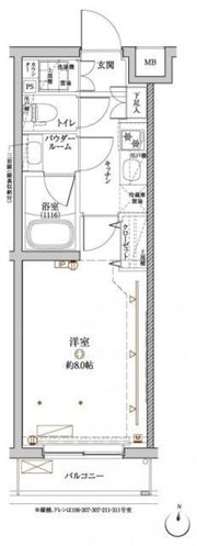 クレイシア目黒都立大学の間取り画像