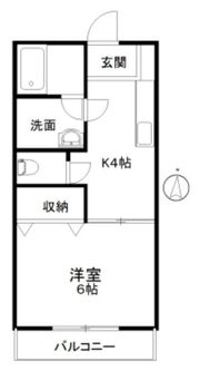 フローレンス中山Ⅱ－Bの間取り画像