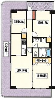 リバーサイドタウン木場南スカイハイツの間取り画像