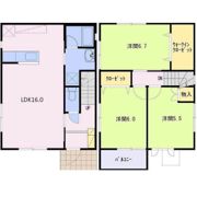 中田本町戸建賃貸住宅の間取り画像