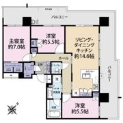 プレミアムタワー静岡の間取り画像