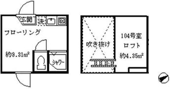 エース鷺宮の間取り画像