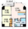 麻布Tinoの間取り画像